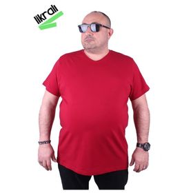 Starbattal 11170 Bordo Büyük Beden Erkek T-shirt