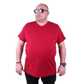 Starbattal 11170 Bordo Büyük Beden Erkek T-shirt