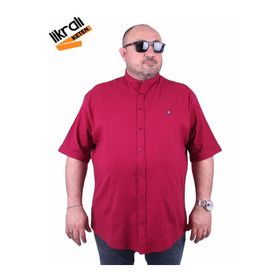 Starbattal 11302 Büyük Beden Bordo Erkek Gömlek