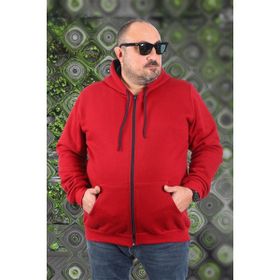 Starbattal 11701 Büyük Beden Bordo Erkek Sweatshirt