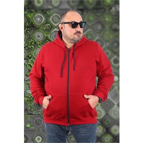 Starbattal 11701 Büyük Beden Bordo Erkek Sweatshirt
