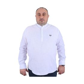 Starbattal 22313 Beyaz Büyük Beden Erkek Gömlek