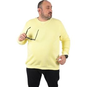 Starbattal 22742 Sarı Büyük Beden Erkek Sweatshirt