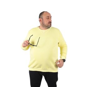 Starbattal 22742 Sarı Büyük Beden Erkek Sweatshirt