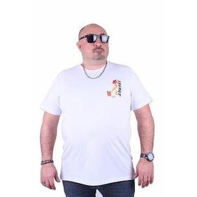 Starbattal 23101 Beyaz Büyük Beden Erkek T-shirt