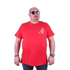 Starbattal 23101 Kırmızı Büyük Beden Erkek T-shirt