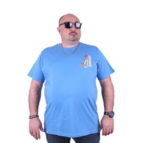 Starbattal 23101 Mavi Büyük Beden Erkek T-shirt