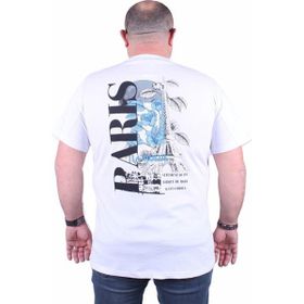 Starbattal 23105 Beyaz Büyük Beden Erkek T-shirt