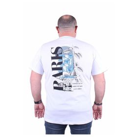 Starbattal 23105 Beyaz Büyük Beden Erkek T-shirt