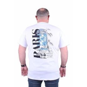 Starbattal 23105 Beyaz Büyük Beden Erkek T-shirt