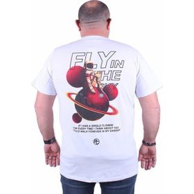Starbattal 23110 Beyaz Büyük Beden Erkek T-shirt