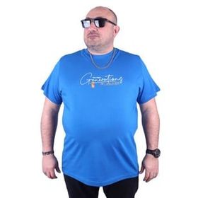 Starbattal 23113 Saks Büyük Beden Erkek T-shirt
