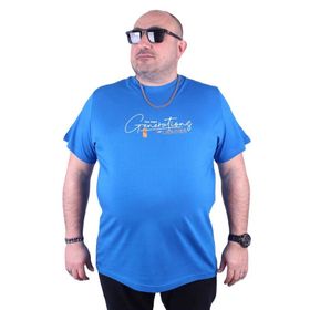 Starbattal 23113 Saks Büyük Beden Erkek T-shirt