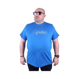 Starbattal 23113 Saks Büyük Beden Erkek T-shirt