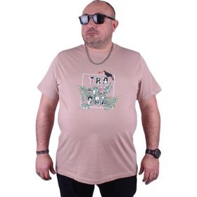 Starbattal 23114 Bej Büyük Beden Erkek T-shirt