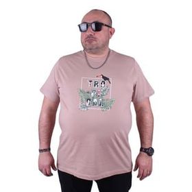 Starbattal 23114 Bej Büyük Beden Erkek T-shirt