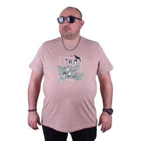 Starbattal 23114 Bej Büyük Beden Erkek T-shirt