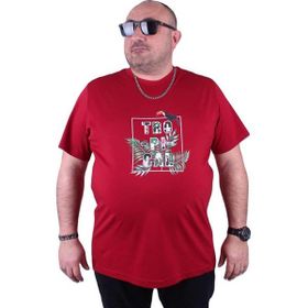 Starbattal 23114 Bordo Büyük Beden Erkek T-shirt