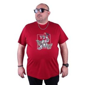 Starbattal 23114 Bordo Büyük Beden Erkek T-shirt