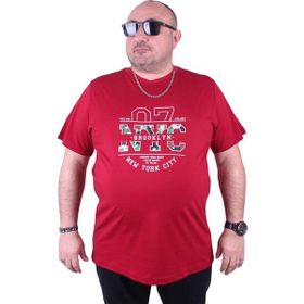 Starbattal 23115 Bordo Büyük Beden Erkek T-shirt