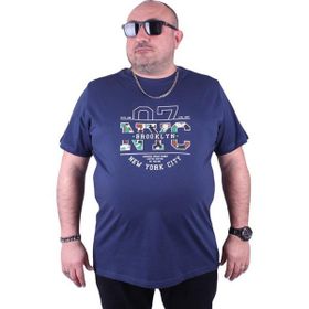 Starbattal 23115 Marin Büyük Beden Erkek T-shirt