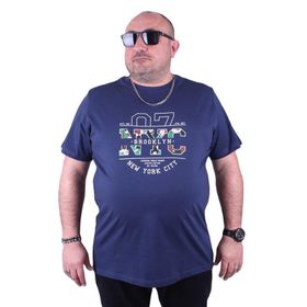 Starbattal 23115 Marin Büyük Beden Erkek T-shirt