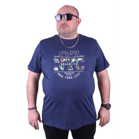 Starbattal 23115 Marin Büyük Beden Erkek T-shirt