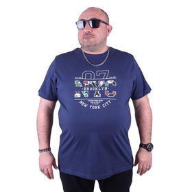 Starbattal 23115 Marin Büyük Beden Erkek T-shirt