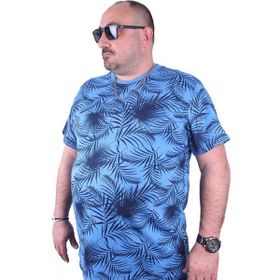 Starbattal 23115 Mavi Büyük Beden Erkek T-shirt