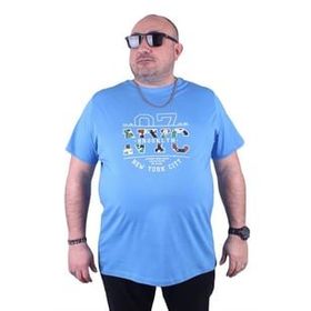 Starbattal 23115 Mavi Büyük Beden Erkek T-shirt