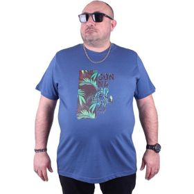 Starbattal 23116 İndigo Büyük Beden Erkek T-shirt