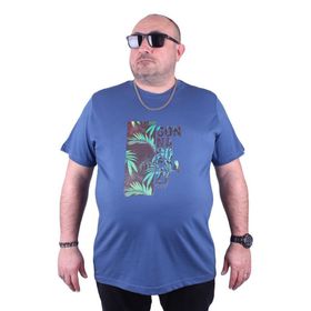 Starbattal 23116 İndigo Büyük Beden Erkek T-shirt