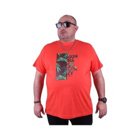 Starbattal 23116 Nar Çiçeği Büyük Beden Erkek T-shirt