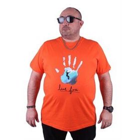 Starbattal 23117 Büyük Beden Turuncu Erkek T-shirt