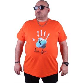 Starbattal 23117 Büyük Beden Turuncu Erkek T-shirt