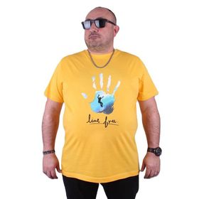 Starbattal 23117 Sarı Büyük Beden Erkek T-shirt