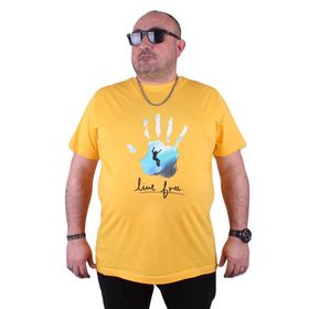 Starbattal 23117 Sarı Büyük Beden Erkek T-shirt