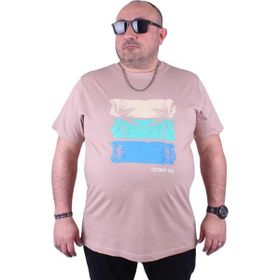 Starbattal 23118 Bej Büyük Beden Erkek T-shirt