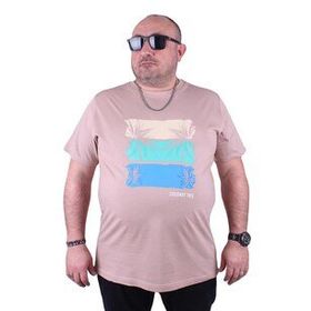 Starbattal 23118 Bej Büyük Beden Erkek T-shirt