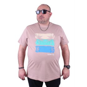 Starbattal 23118 Bej Büyük Beden Erkek T-shirt