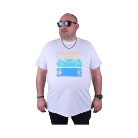 Starbattal 23118 Büyük Beden Beyaz Erkek T-shirt
