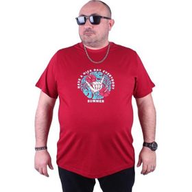 Starbattal 23119 Bordo Büyük Beden Erkek T-shirt