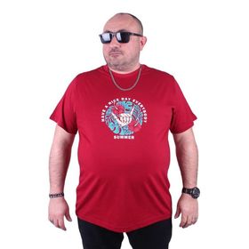Starbattal 23119 Bordo Büyük Beden Erkek T-shirt