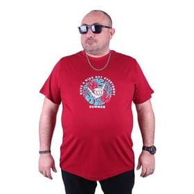Starbattal 23119 Bordo Büyük Beden Erkek T-shirt