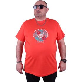 Starbattal 23119 Nar Çiçeği Büyük Beden Erkek T-shirt