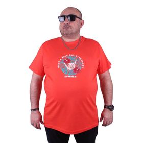 Starbattal 23119 Nar Çiçeği Büyük Beden Erkek T-shirt