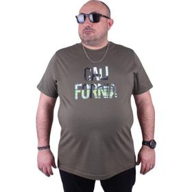 Starbattal 23120 Büyük Beden Haki Erkek T-shirt