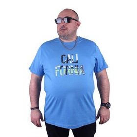 Starbattal 23120 Mavi Büyük Beden Erkek T-shirt