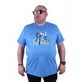 Starbattal 23120 Mavi Büyük Beden Erkek T-shirt