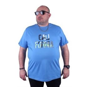 Starbattal 23120 Mavi Büyük Beden Erkek T-shirt